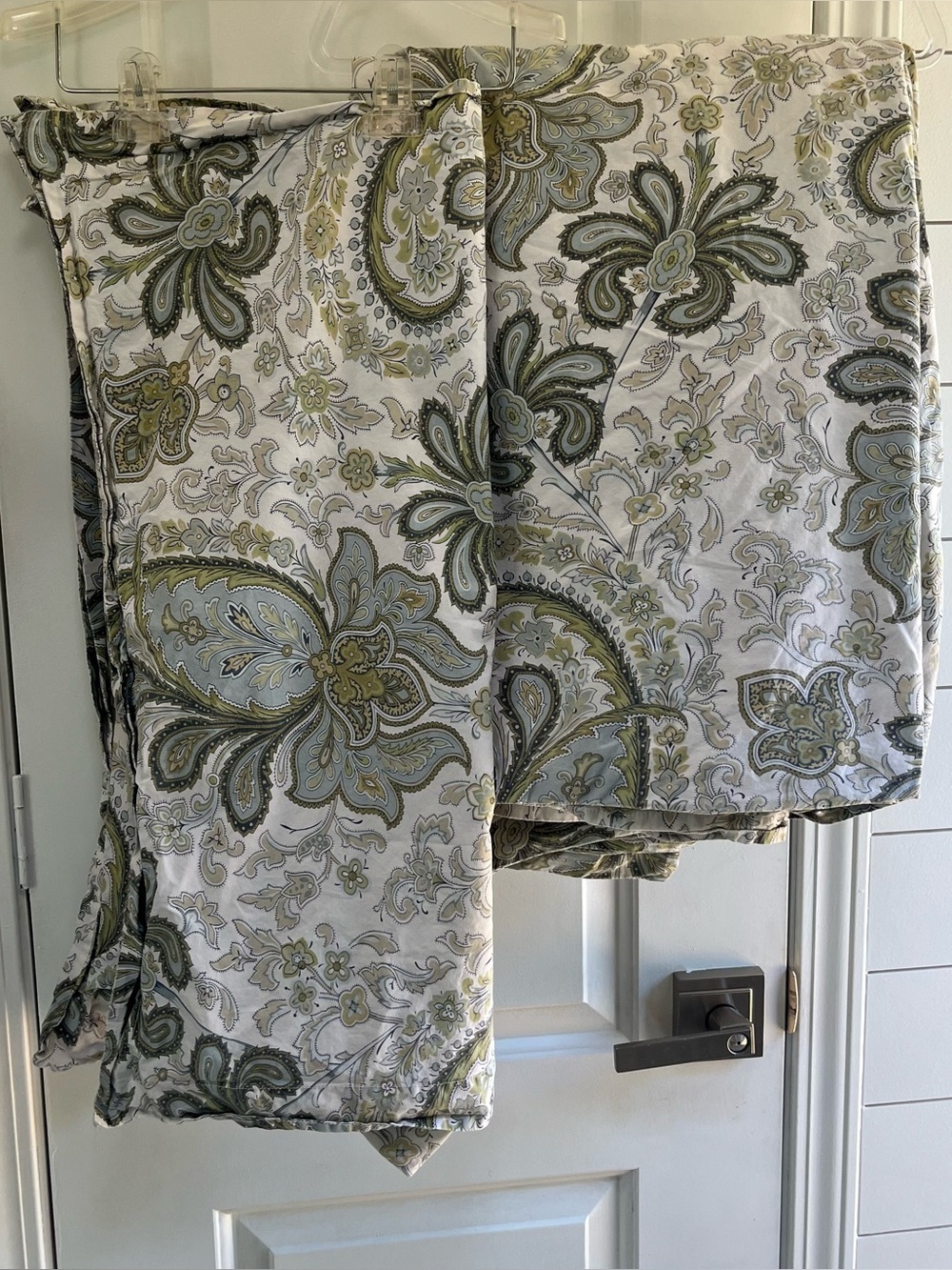 ✨ Pottery Barn Charlie French Paisley King Duvet Sham Set Organic Cotton✨